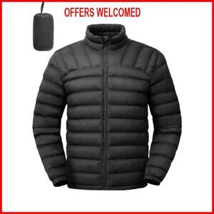 Men's Lightweight Packable Puffer Jacket Water Resistant Winter Coat